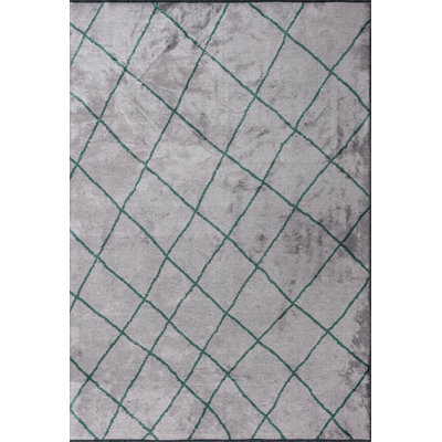 Rapture Green/Gray Geometric Luxury Area Rug
