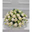 Large Faux White Peony Centerpiece: French Country Gold Vase Arrangement