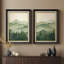 «Green Layered Mountains Serene Atmosp boule» - ensemble de 2 reproductions d'art encadrées de qualité supérieure sur papier 26 po x 36 po-121103534