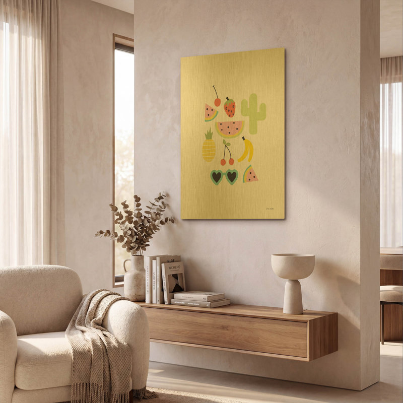 «Summer Daze II» par Ann Kelle, art mural en métal doré, 24 po x 36 po, 24 po x 36 po