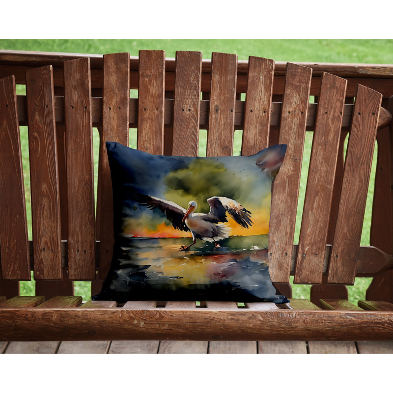 Coussin Pelican, H 14 po x l 14 po