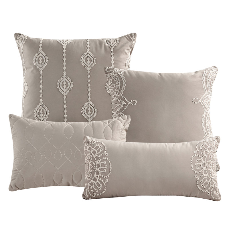 Channel Floral Comforter Set, Queen Comforter + 6 Additional Pieces
