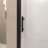 28"x 72" Pivot Shower Door, Matte Black Aluminum Frame, Half Frame ,1/4"(6mm) Tempered Glass Explosion Proof Film,Stainless Steel Handle-126704958