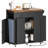 Kamey 35.4" Rolling Kitchen Island with Trash Cabinet and Charging Station,Wheels Drawer Cabinet for 10 Gallon Garbage Bin-1900932679