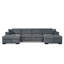4 Seater Chenille Sofa Bed with Storage-712588825