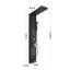 Black digital display shower screen