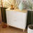 Narrow Entryway Shoe Rack Cabinet with 2 Flip Drawers, Natural Wood Legs, Fits 8-16 Pairs