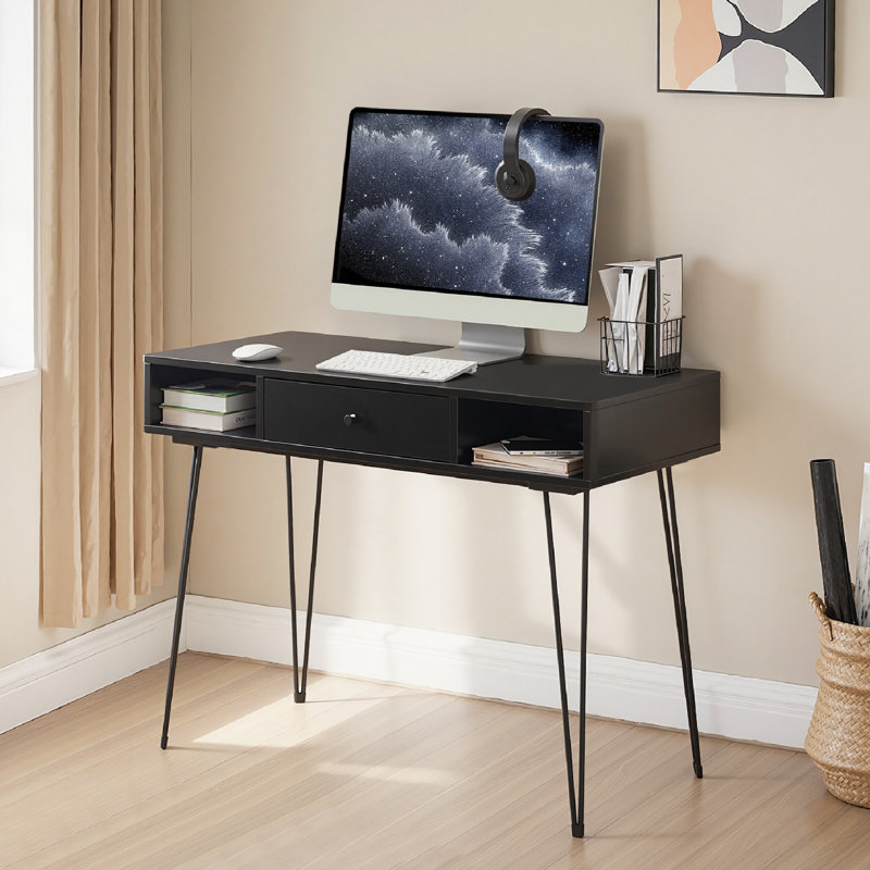 Bureau d'écriture pour ordinateur personnel, Noir