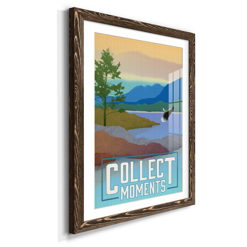 " Escape The Ordinary ", Walnut Framed, 44" H x 31" W x 1" D, White
