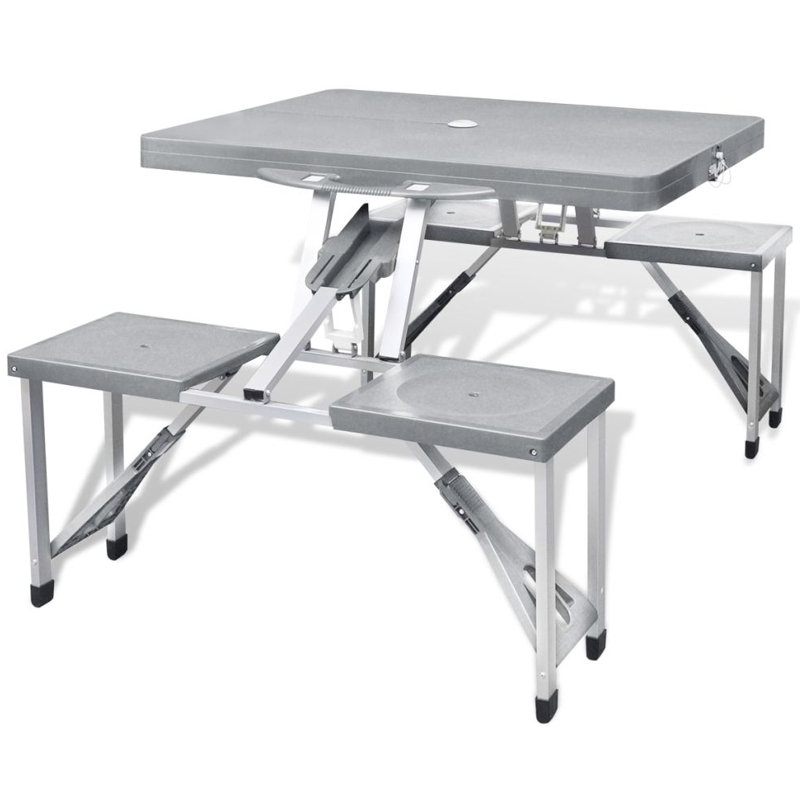 Ensemble de salle à manger rectangulaire pour 4 personnes 33,75 po, Gris clair