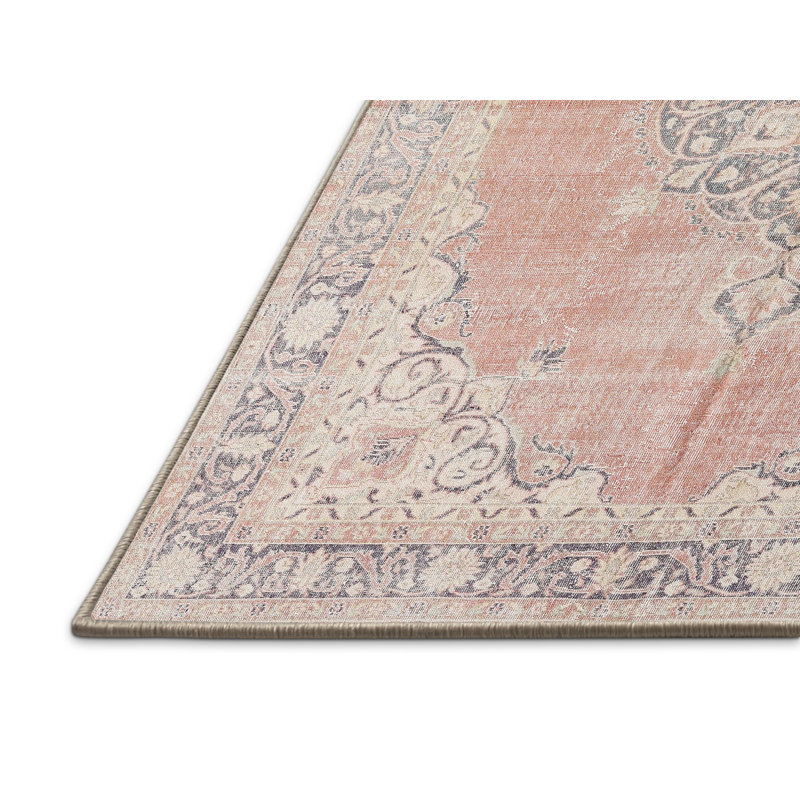 Tapis oriental orange / gris, Rectangle 7 pi x 10 pi