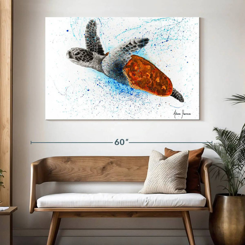 Opulent Ocean Turtle, 34" H x 51" W