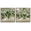Ensemble de 2 toiles flottantes encadrées Modern Earth Tone Bouquets, design par Carol Robinson