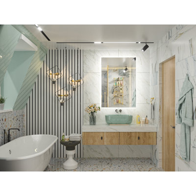 Adorna Dimmable Backlit LED Vanity Mirror with Anti-Fog