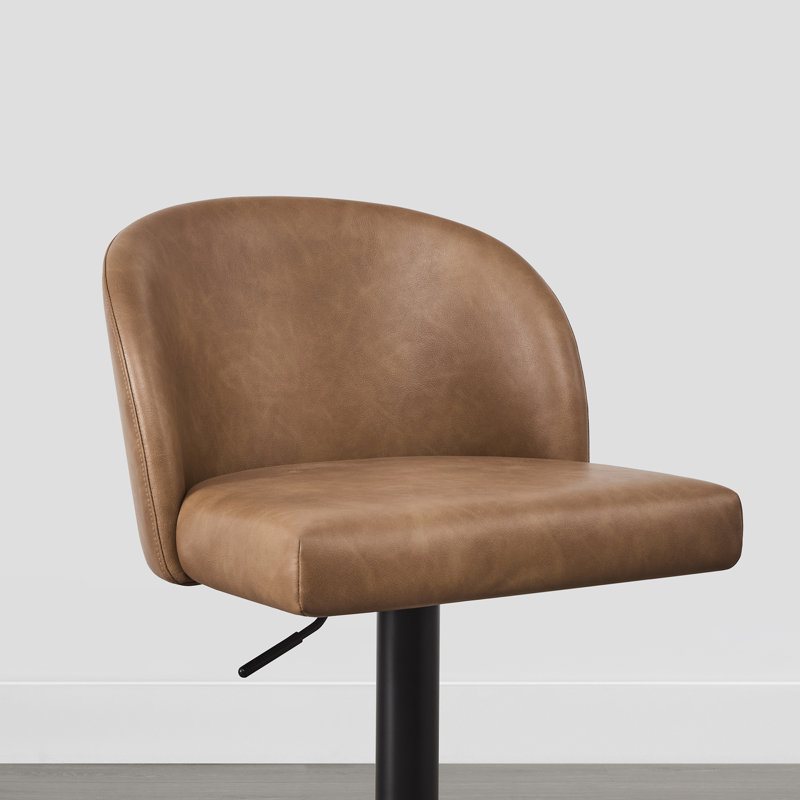 Tabouret pivotant à hauteur réglable, Noir, 2