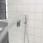Douche carrée double, avec soupape équilibrée et à main pour une expérience agréable en acier inoxydable, avec options de pluie