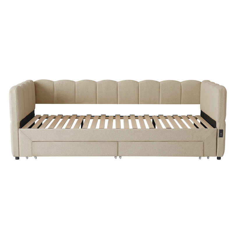 Upholstered Daybed, Beige