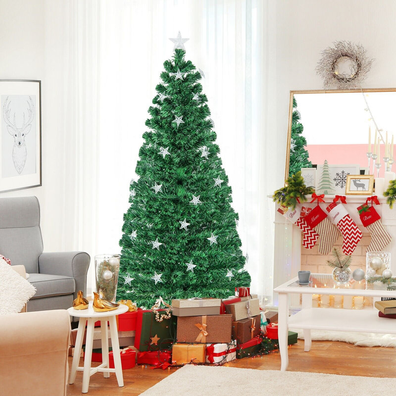 Lighted Artificial Christmas Tree, 5.91ft H