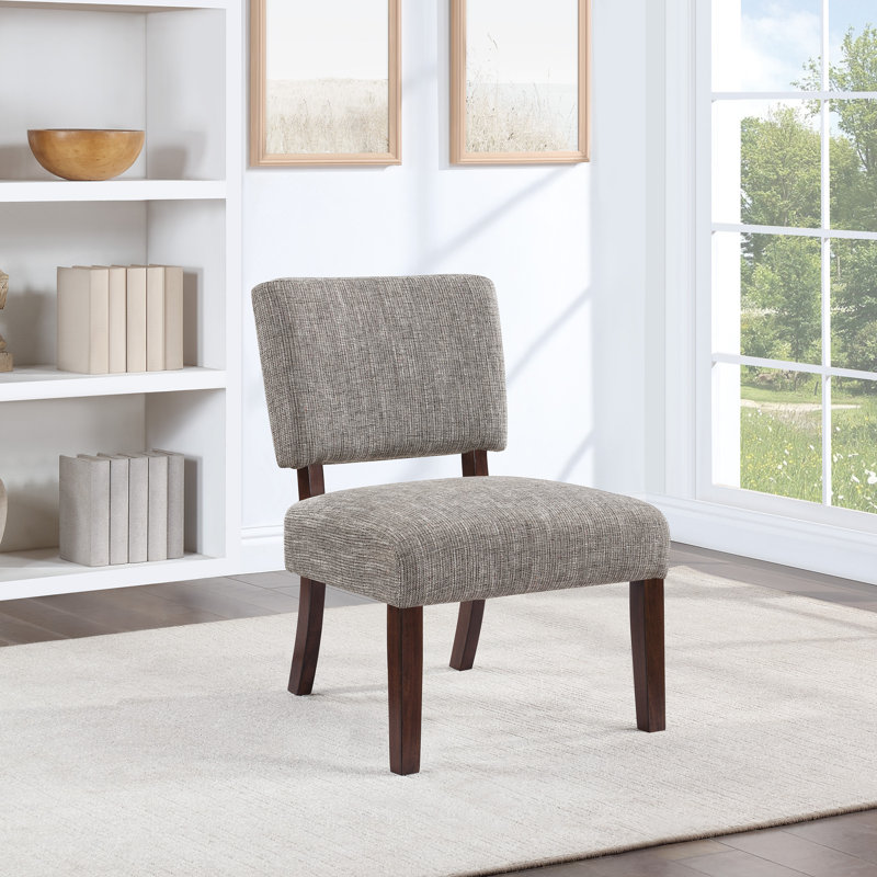 Attilia Upholstered Side Chair, Speckled Charcoal
