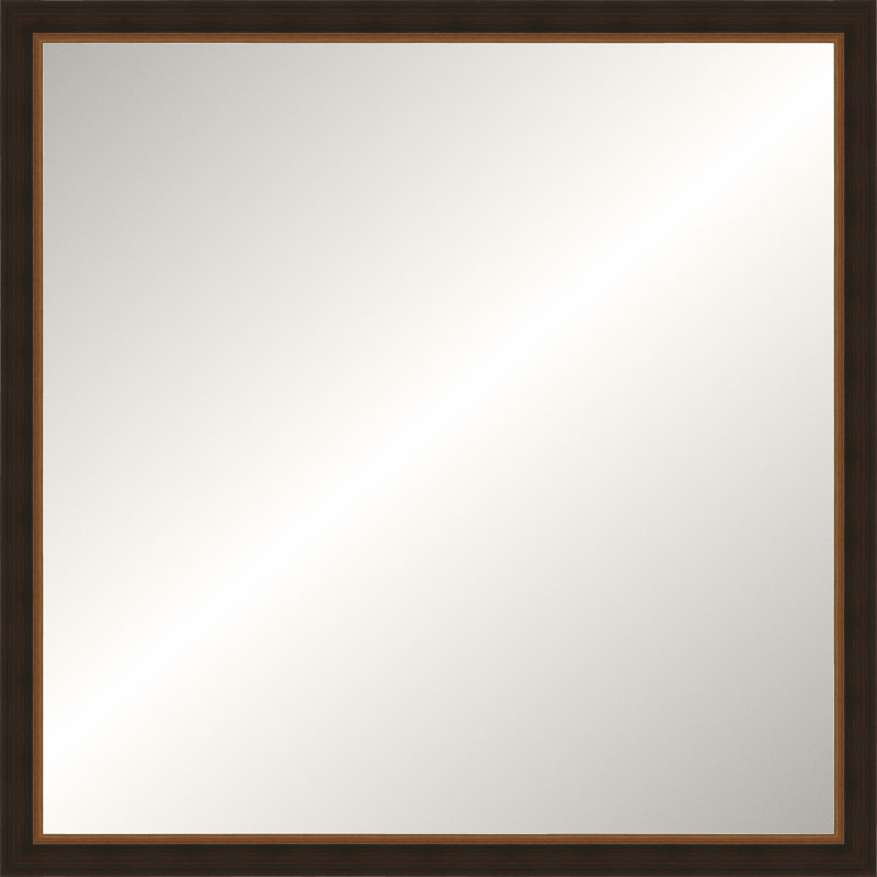 Espresso Old World Mirror, Large Square