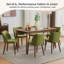 Ensemble de 6 chaises de salle à manger style Mid-Century rembourrées avec pieds en bois, chaises de cuisine avec structure en bois franc-210377386