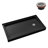 60 in. x 36 in. Alcove Acrylic Shower Base in Glossy Black With Right Drain, Drain Included-115186111