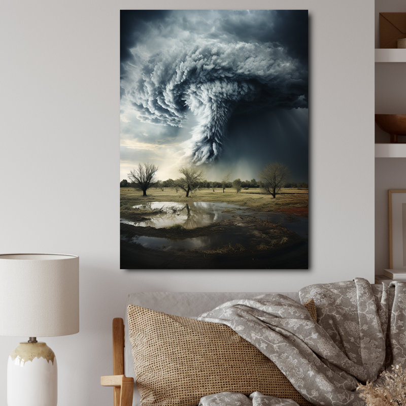 Tempêtes Addyston Tornado - Tempêtes, impressions sur toile, Toile tendue, H 44 po x l 34 po x P 1,5 po