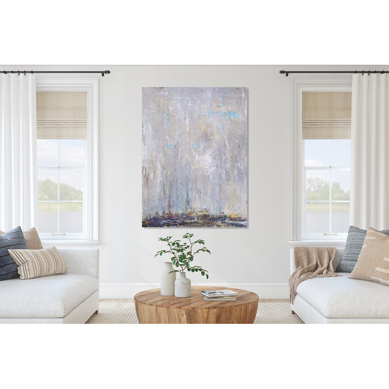 Blue Rain III by John Beard, 40" H x 30" W x 1.5" D, Wrapped Canvas