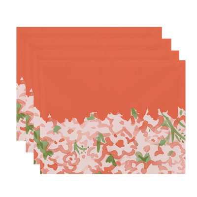 Polyester Floral Rectangle Placemat