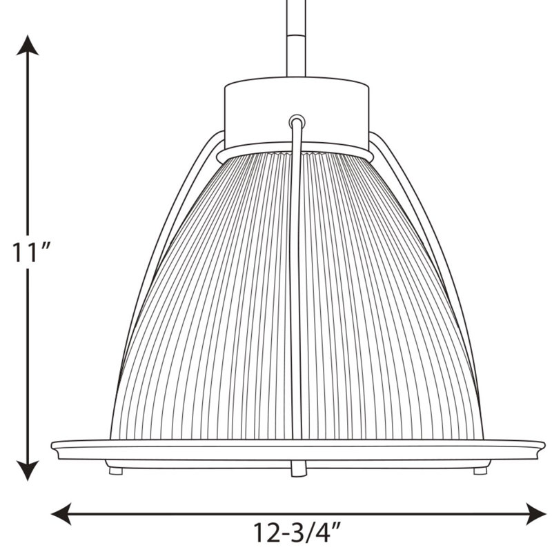 Luminaire suspendu 1 lumière à une cloche, Petit