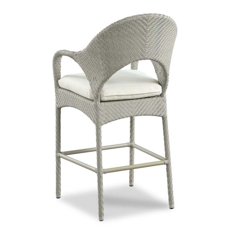 Ventana Outdoor Bar Stool, Floral Gray