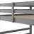 Two Sleeper Full Over Full Bunk Bed for Bedroom Sleepovers, Soft Gray Solid Wood Space-Saving Sleeping Frame