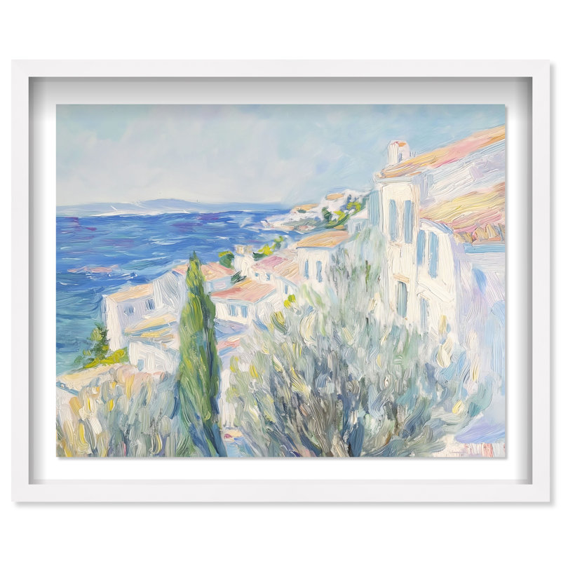 Henri Matisse Interpreted Town II Shadowbox Nautical & Beach Print by Oliver Gal, Black Frame, 20 x 16, 21.5"H x 25.5"W
