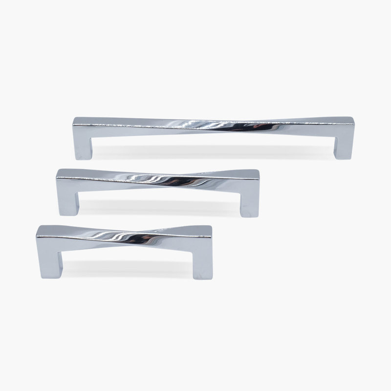 Twist Bar / Handle Pull, Polished Chrome, 5"