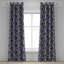 Rideaux décoratifs pour fenêtre à 2 panneaux avec œillets East Urban Home, 50 po, bleu marine et crème-106353805