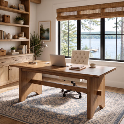 Bureau de direction 63 "en bois massif Farmhouse