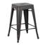 Tabouret de bar et de comptoir en métal de style champêtre rustique Kendraya-24030454-48735757-48735759