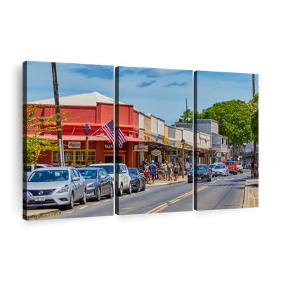 " Hawaii's Lahaina Town " 3 Piece Art Set