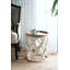 Grande table d'appoint 23 po blanche vieillie