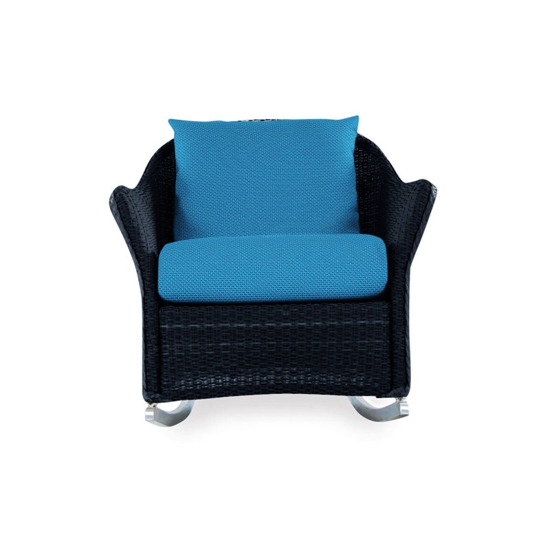 Weekend Retreat Outdoor Rocker Chair, Demo Oatmeal, Ebony