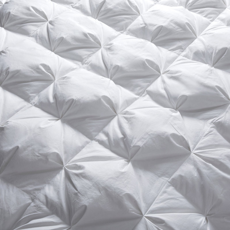 Twin White Goose Down Comforter with Cotton Cover