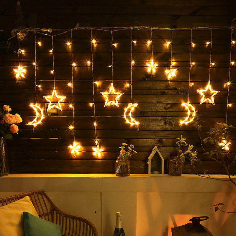 Hannie 2 - Bulb 138'' Plug-in LED Curtain String Light, Warm Colour