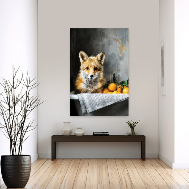 Fox In Bathtube 5 1 Piece Wrapped Canvas Wall Art, 152.4 cm H x 101.6 cm W