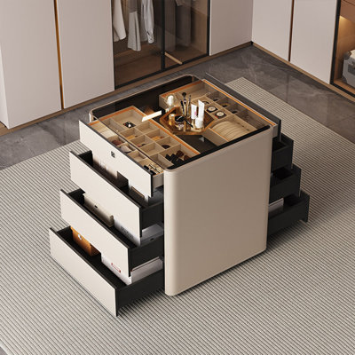 Petite armoire de rangement de 31,5 po couleur kaki Luxury
