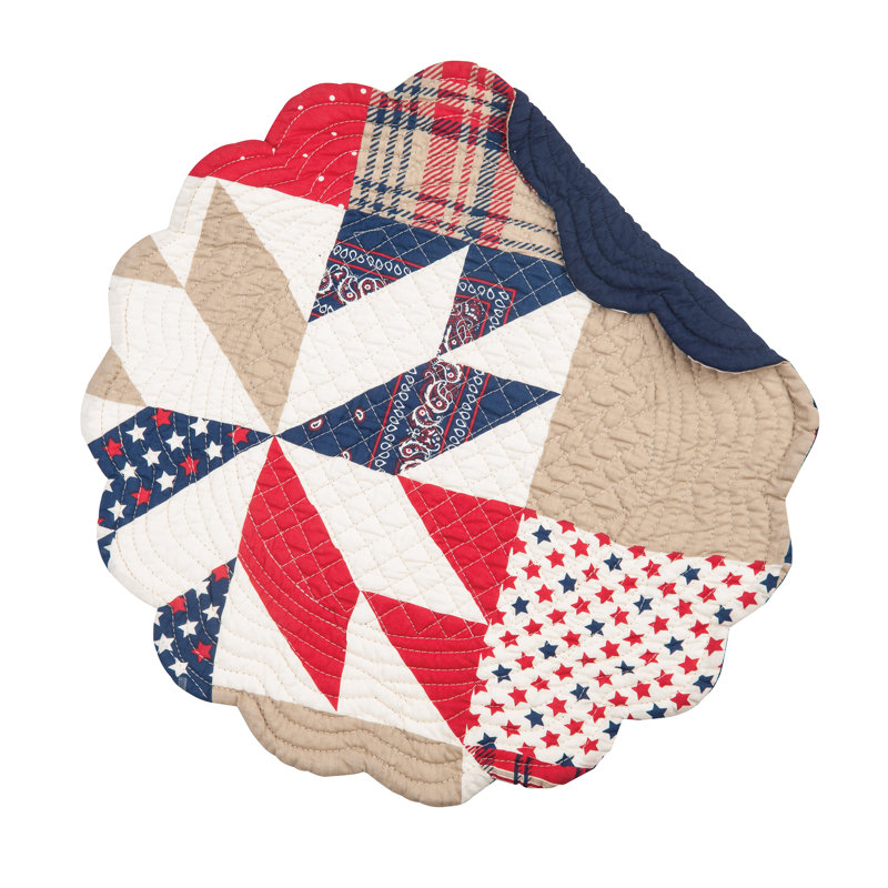 Cotton Patchwork Round Placemat