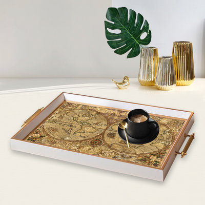 Elegant Glass Tray, 19.7 x 11.4 x 1.4 inches | 100% Durable Glass Construction | Easy to Clean with Damp Cloth | Ideal for Serving, Decorative Display, and Organizing | Stylish Addition to Home Décor