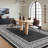 Modern Neutral Bordered Area Rugs, Black 8'X10' Soft Washable Non Slip Solid Geometric Large Throw Carpet for Living Room Bedroom Dining Nursery Apartment Dorm Office Farmhouse Home Decor-441332119