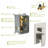 Brushed Nickel Shower Unit With Waterfall Tub Spout - 10 Inch Wall Mounted Square, 3 Function, Overhead Rain Shower, Handheld, Kit System Square In Nickel, Head, Part-118034395