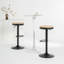 Tabouret de bar pivotant en bois massif l 15,2 po Jaina -1447778121-1447778123