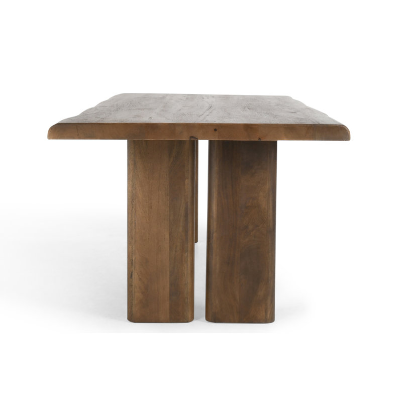 Adina Large Brown Solid Acacia Wood Dining Table